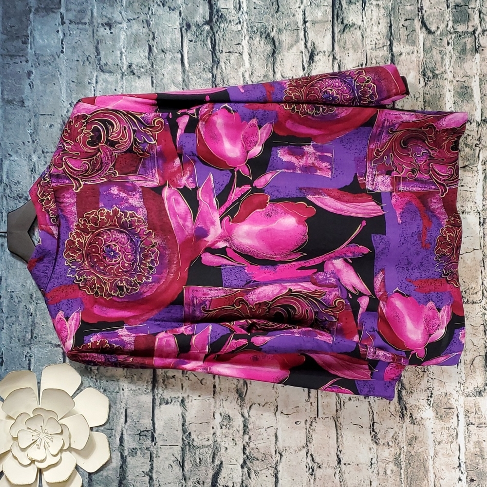 Vintage | Kensington Square 80s Pink and Purple Blazer Jacket - Picture 7 of 9